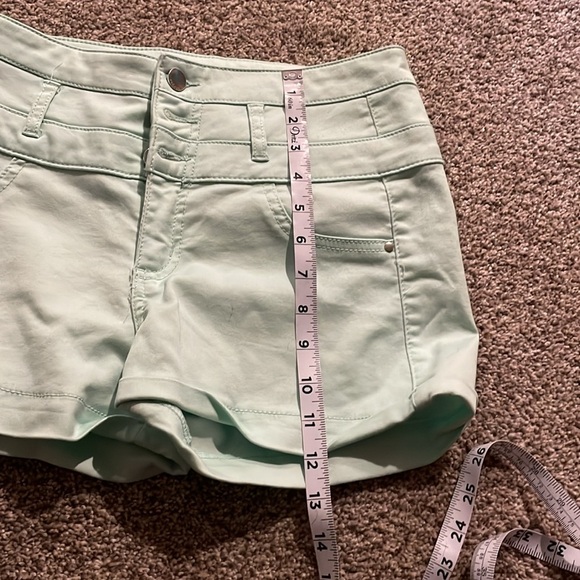 High waisted refuge shorts teal size 4 - Picture 8 of 8